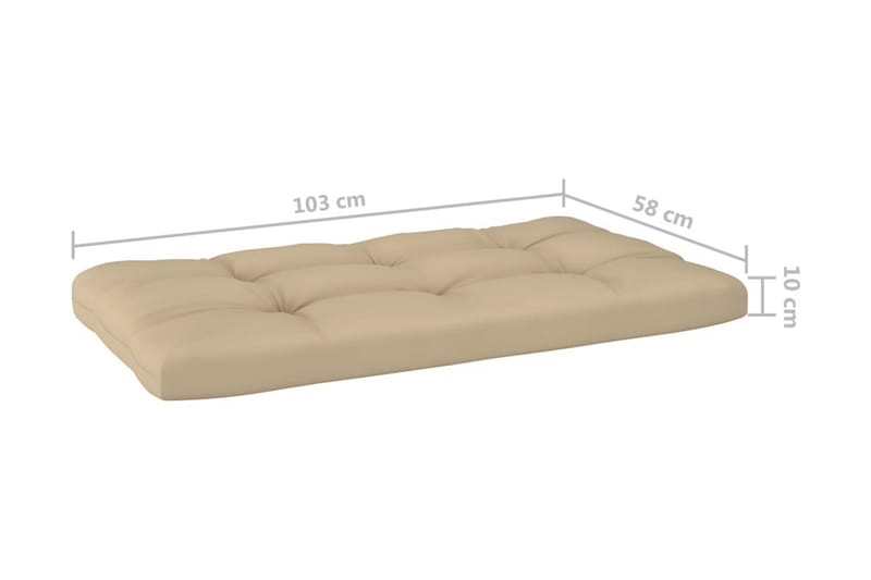 Pallsoffa Utomhus 2-sits med dynor impregnerad furu - Brun - Utemöbler - Loungemöbler - Loungesoffa