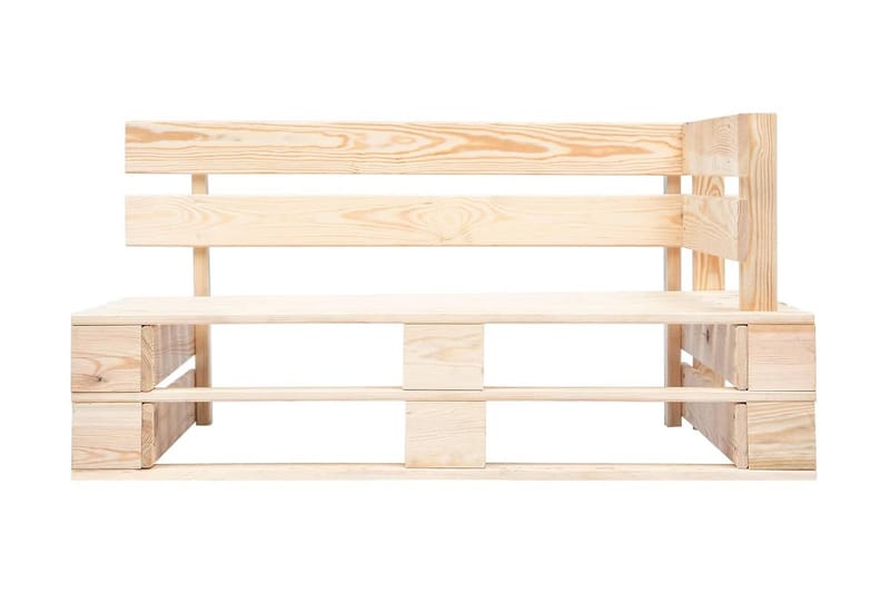 Pallsoffa Utomhus med sandfärgade dynor furu - Beige - Utemöbler - Loungemöbler - Loungesoffa