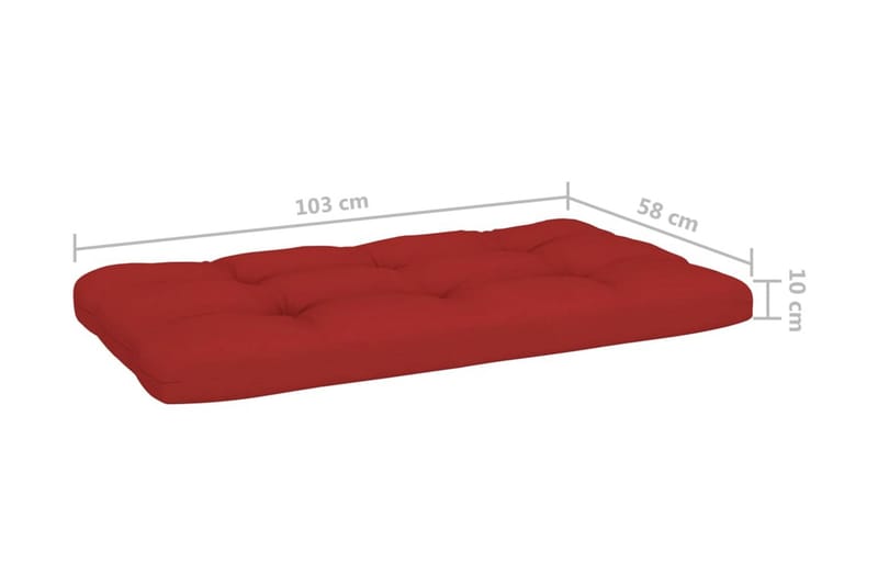 Pallsoffgrupp Utomhus med dynor 4 delar impregnerad furu - Brun - Utemöbler - Loungemöbler - Loungesoffa