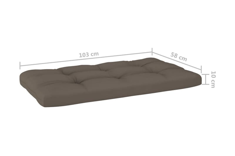 Pallsoffgrupp Utomhus med dynor 4 delar impregnerad furu - Brun - Utemöbler - Loungemöbler - Loungesoffa