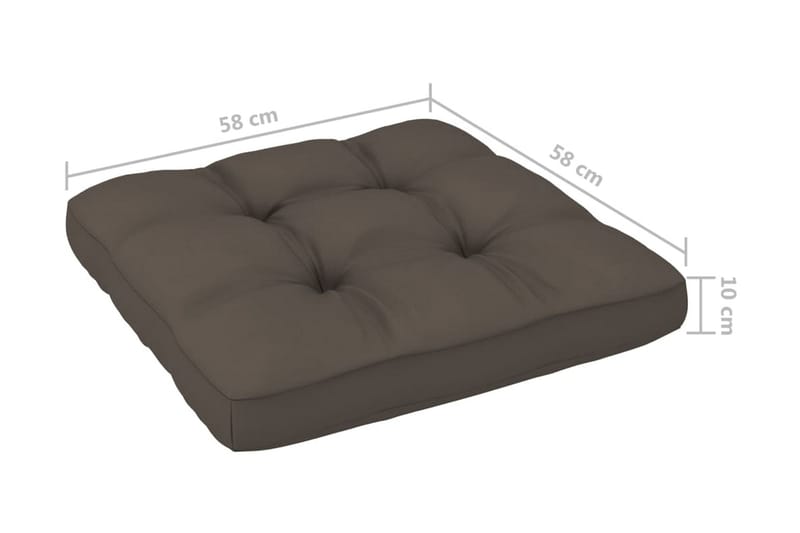 Pallsoffgrupp Utomhus med dynor 4 delar impregnerad furu - Brun - Utemöbler - Loungemöbler - Loungesoffa