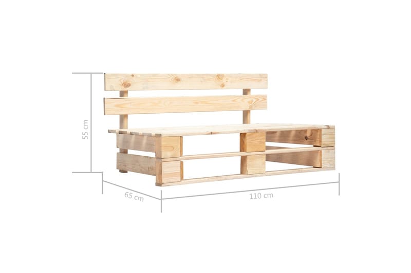 Pallsoffgrupp Utomhus med dynor 6 delar impregnerad furu - Brun - Utemöbler - Loungemöbler - Loungesoffa