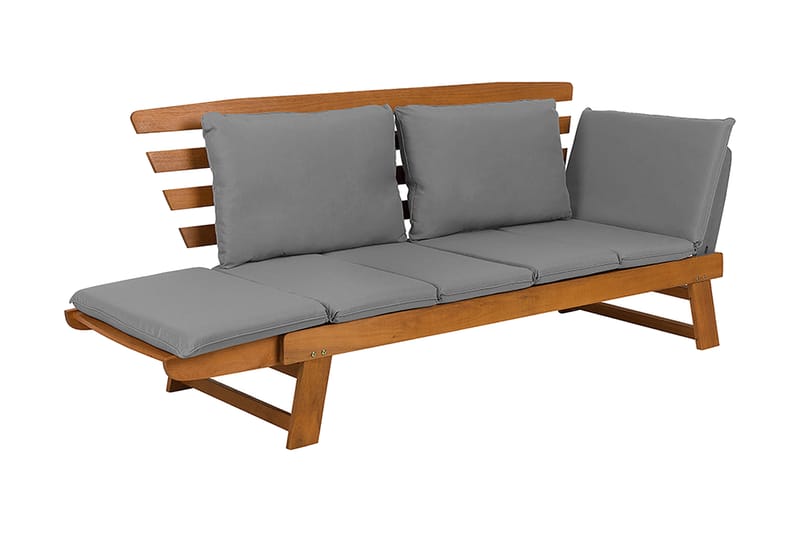 Portici Trädgårdssoffa 210 cm - Trä/Natur - Loungesoffa - Soffa balkong - Utesoffa