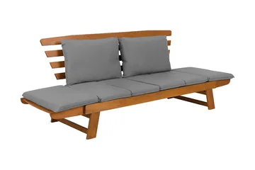 Portici Trädgårdssoffa 210 cm - Trä/Natur - Utemöbler - Loungemöbler - Loungesoffa