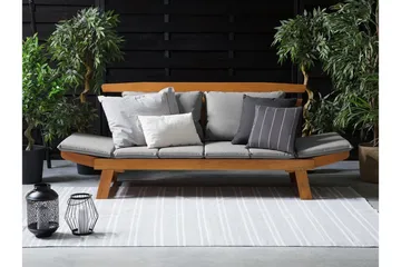 Portici Trädgårdssoffa 210 cm - Trä/Natur - Utemöbler - Loungemöbler - Loungesoffa