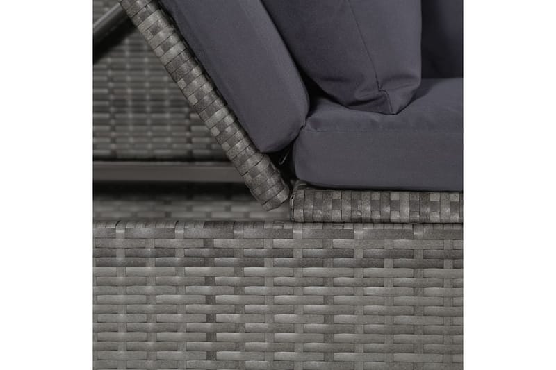 Solsäng 200x60 cm konstrotting grå - Grå - Utemöbler - Loungemöbler - Loungesoffa