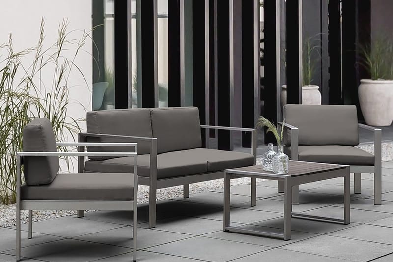 Tirrena Trädgårdssoffa 142 cm - Grå - Utemöbler - Loungemöbler - Loungesoffa