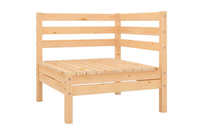 Trädgårdssoffa 2-sits massiv furu - Brun - Utemöbler - Loungemöbler - Loungesoffa