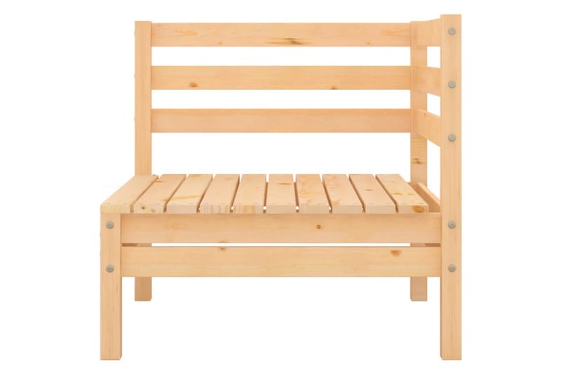 Trädgårdssoffa 2-sits massiv furu - Brun - Utemöbler - Loungemöbler - Loungesoffa