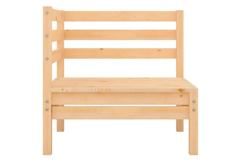 Trädgårdssoffa 2-sits massiv furu - Brun - Utemöbler - Loungemöbler - Loungesoffa