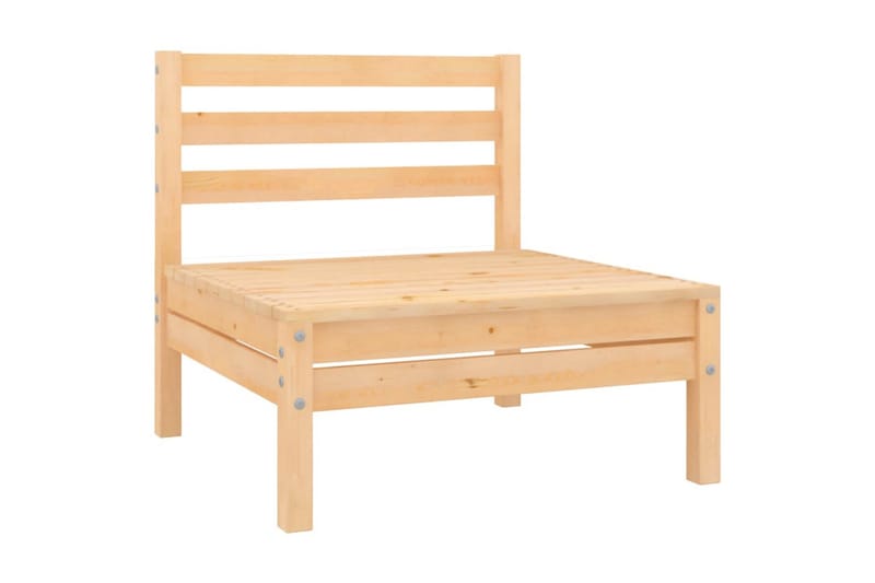 Trädgårdssoffa 2-sits massiv furu - Brun - Utemöbler - Loungemöbler - Loungesoffa