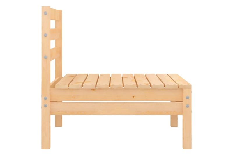 Trädgårdssoffa 2-sits massiv furu - Brun - Utemöbler - Loungemöbler - Loungesoffa