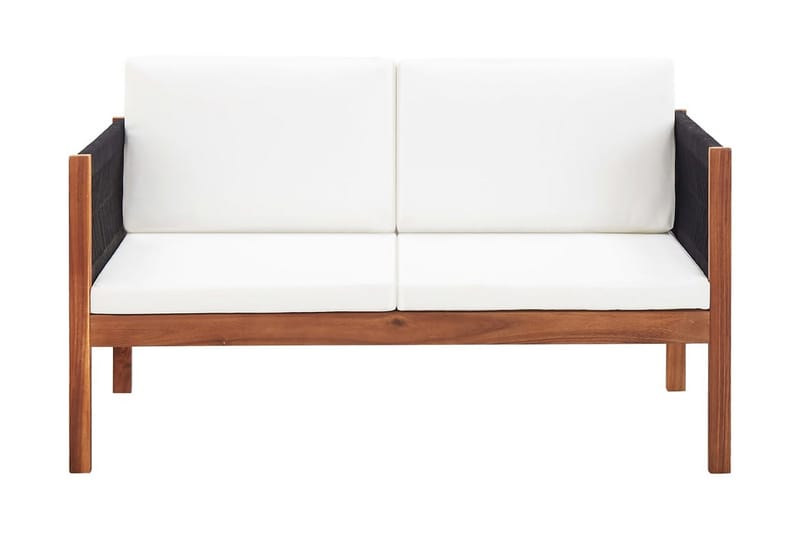 Trädgårdssoffa 2 sits massivt akaciaträ - Brun - Utemöbler - Loungemöbler - Loungesoffa