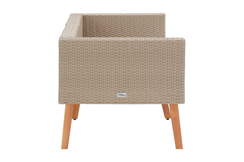 Trädgårdssoffa 2-sits med dynor konstrotting beige - Beige - Loungesoffa - Utesoffa