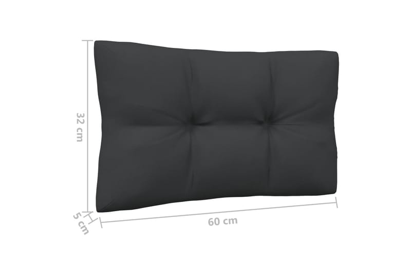Trädgårdssoffa 2-sits med dynor svart massiv furu - Svart - Utemöbler - Loungemöbler - Loungesoffa