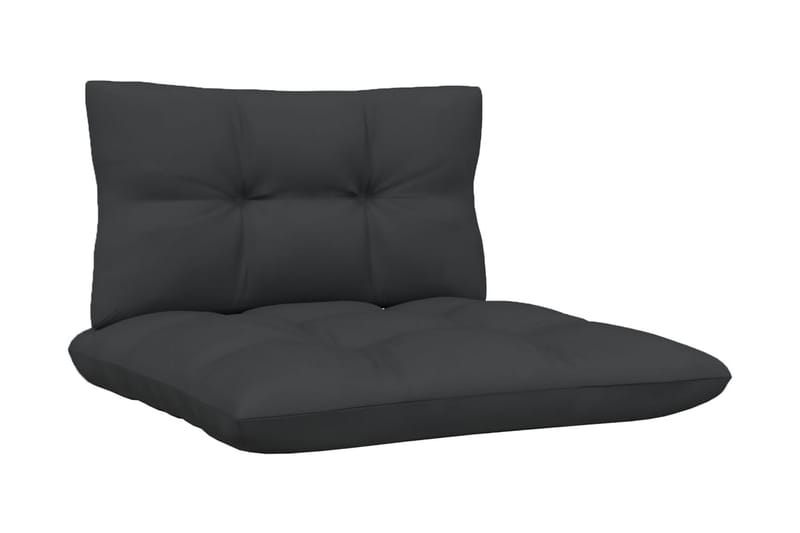 Trädgårdssoffa 2-sits med dynor svart massiv furu - Svart - Utemöbler - Loungemöbler - Loungesoffa