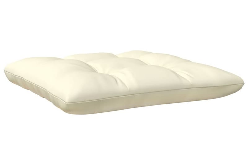 Trädgårdssoffa 2-sits med gräddvita dynor massiv furu - Brun - Utemöbler - Loungemöbler - Loungesoffa