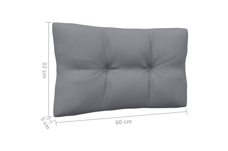 Trädgårdssoffa 4-sits med dynor grå massiv furu - Grå - Utemöbler - Loungemöbler - Loungesoffa