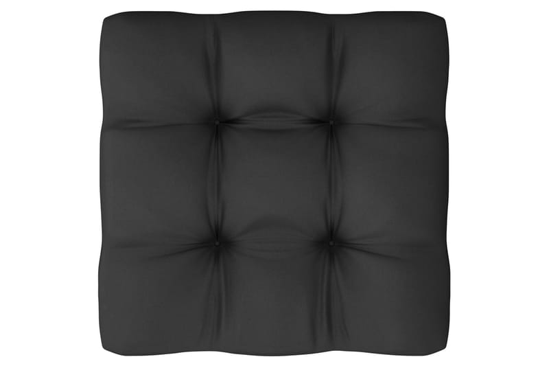 Trädgårdssoffa 4-sits med dynor massiv furu - Svart - Utemöbler - Loungemöbler - Loungesoffa