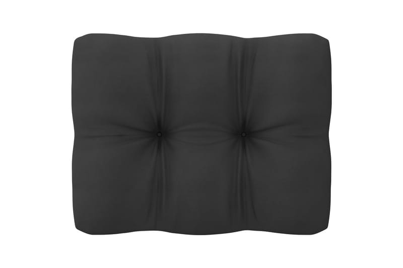 Trädgårdssoffa 4-sits med dynor massiv furu - Svart - Utemöbler - Loungemöbler - Loungesoffa