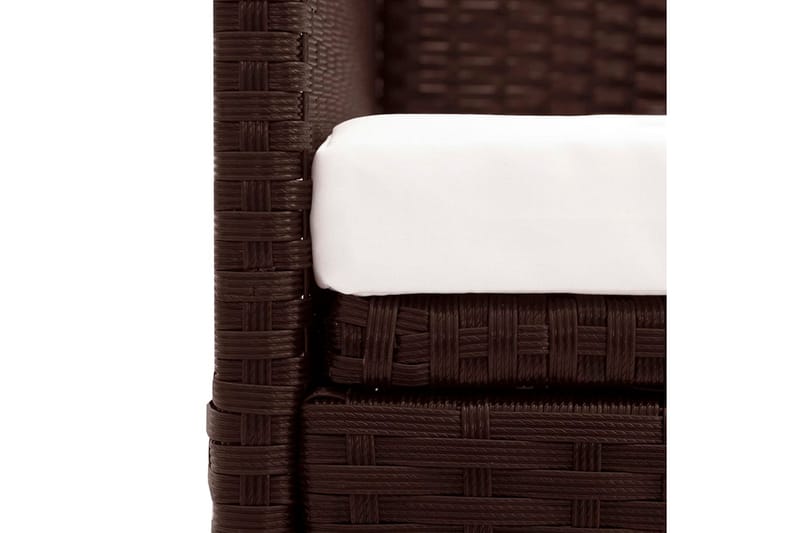Trädgårdssoffa med tak konstrotting brun - Brun - Utemöbler - Loungemöbler - Loungesoffa