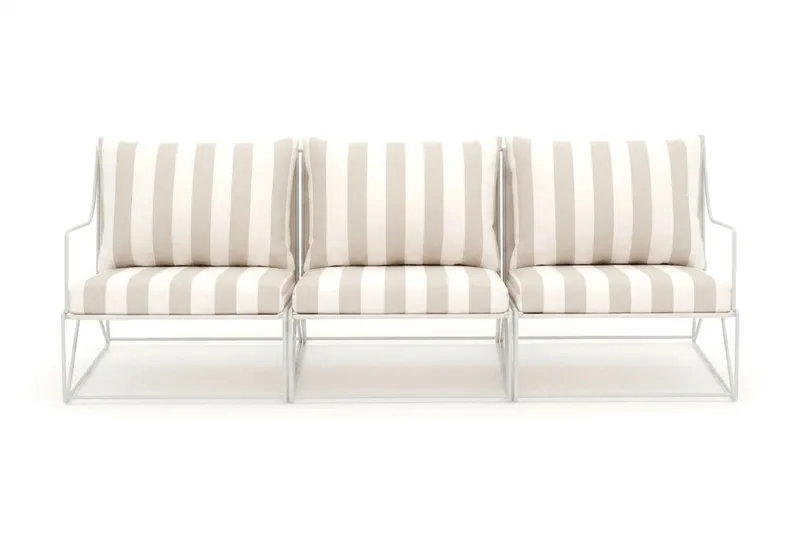 Usteryd 3 sits Loungesoffa - Beige/Striped - Utemöbler - Loungemöbler - Loungesoffa