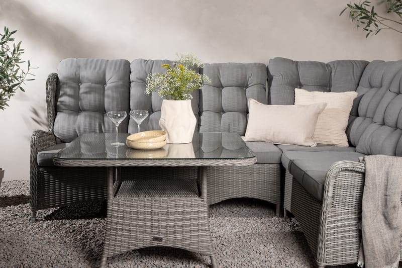 Washington Hörnsoffa Utomhus - Grå - Utemöbler - Loungemöbler - Loungesoffa