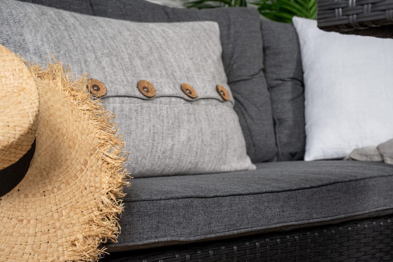 Watford Hörnsoffa Utomhus - Svart - Utemöbler - Loungemöbler - Loungesoffa