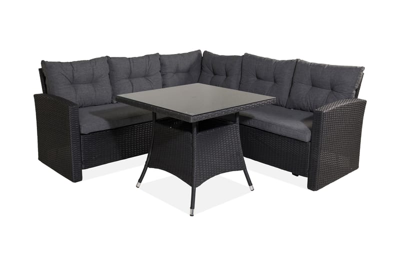 Watford Hörnsoffa Utomhus - Svart - Utemöbler - Loungemöbler - Loungesoffa