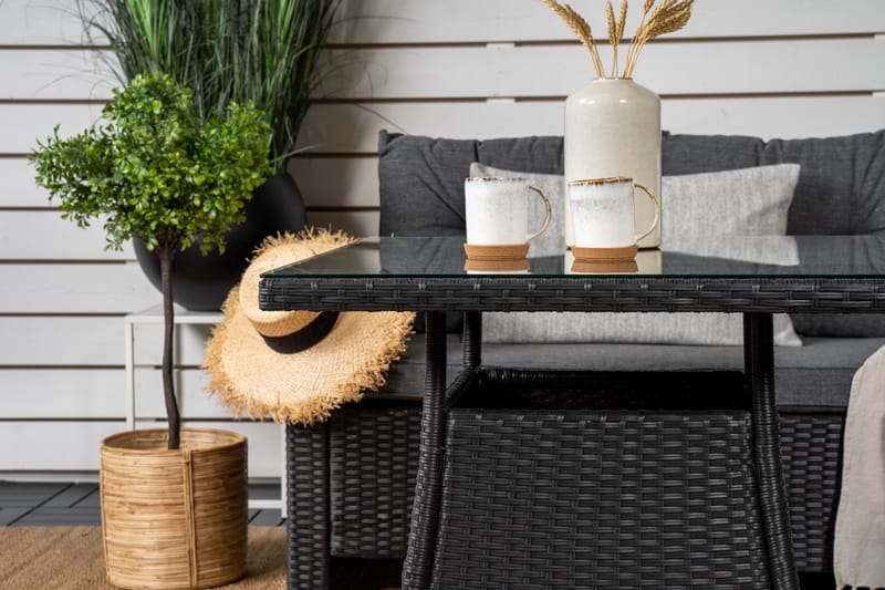 Watford Hörnsoffa Utomhus - Svart - Utemöbler - Loungemöbler - Loungesoffa