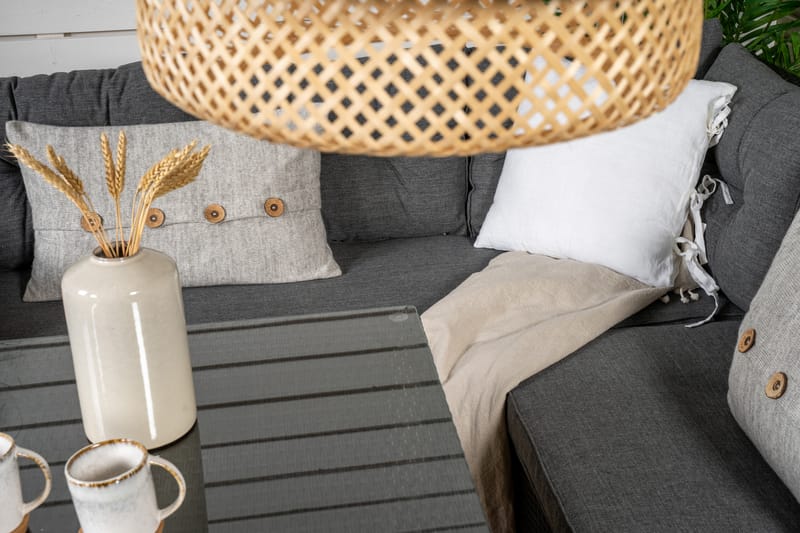 Watford Hörnsoffa Utomhus - Svart - Utemöbler - Loungemöbler - Loungesoffa