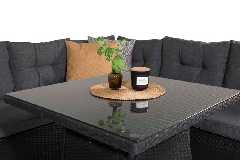 Watford Hörnsoffa Utomhus - Svart - Utemöbler - Loungemöbler - Loungesoffa