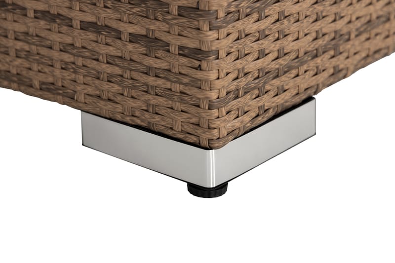 Bahamas Högermodul 140 cm - Sand Beige / Vita dynor - Utemöbler - Loungemöbler - Modulsoffa utomhus - Hörnmodul utesoffa