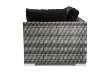 Bahamas Högermodul utomhus 140 cm i konstrotting - Grå - Utemöbler - Loungemöbler - Modulsoffa utomhus
