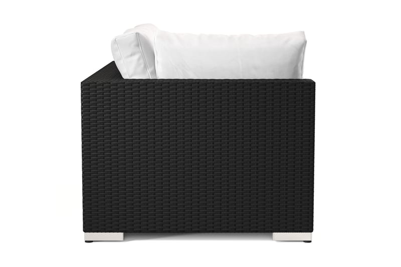 Bahamas Högermodul utomhus 140 cm i konstrotting - Svart - Utemöbler - Loungemöbler - Modulsoffa utomhus