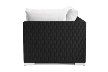 Bahamas Högermodul utomhus 140 cm i konstrotting - Svart - Utemöbler - Loungemöbler - Modulsoffa utomhus