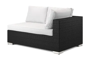 Bahamas Högermodul utomhus 140 cm i konstrotting - Svart - Utemöbler - Loungemöbler - Modulsoffa utomhus