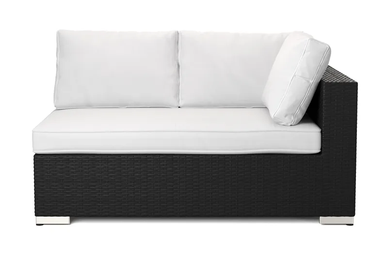 Bahamas Högermodul utomhus 140 cm i konstrotting - Svart - Utemöbler - Loungemöbler - Modulsoffa utomhus