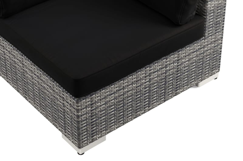 Bahamas Hörnmodul utomhus i konstrotting - Grå - Utemöbler - Loungemöbler - Modulsoffa utomhus - Hörnmodul utesoffa