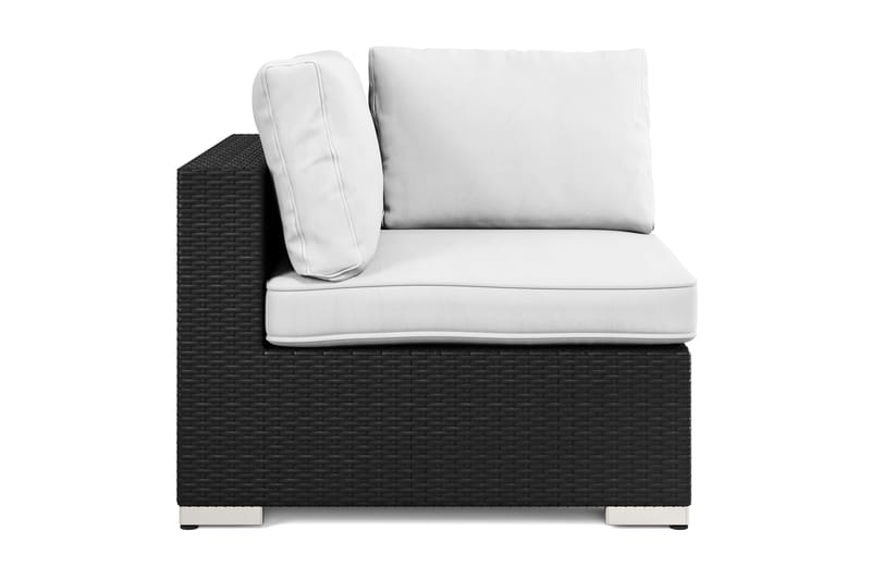 Bahamas Hörnmodul utomhus i konstrotting - Svart - Utemöbler - Loungemöbler - Modulsoffa utomhus - Hörnmodul utesoffa