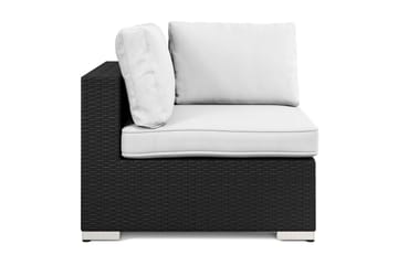 Bahamas Hörnmodul utomhus i konstrotting - Svart - Utemöbler - Loungemöbler - Modulsoffa utomhus - Hörnmodul utesoffa
