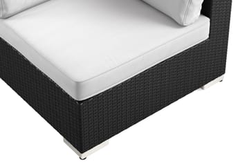 Bahamas Hörnmodul utomhus i konstrotting - Svart - Utemöbler - Loungemöbler - Modulsoffa utomhus - Hörnmodul utesoffa