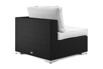 Bahamas Hörnmodul utomhus i konstrotting - Svart - Utemöbler - Loungemöbler - Modulsoffa utomhus - Hörnmodul utesoffa
