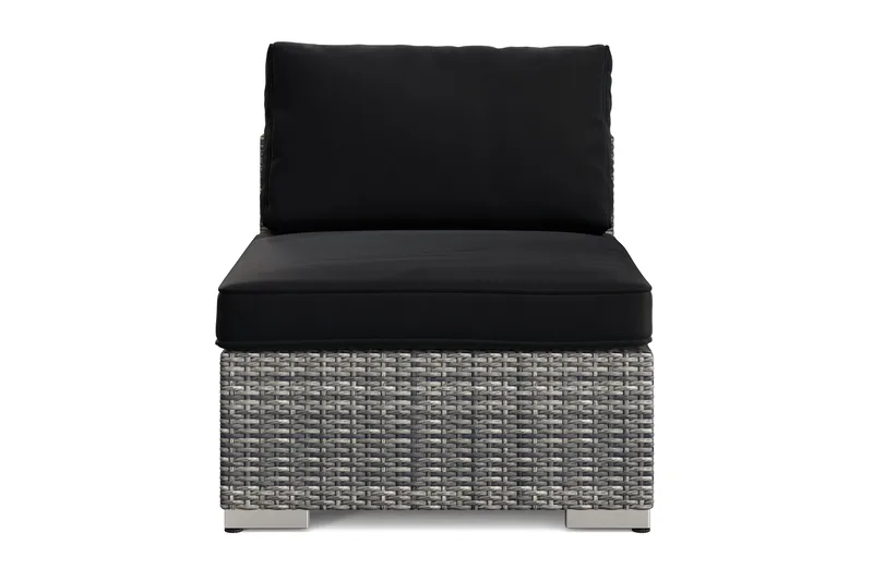 Bahamas Mittmodul utomhus i konstrotting - Grå - Utemöbler - Loungemöbler - Modulsoffa utomhus