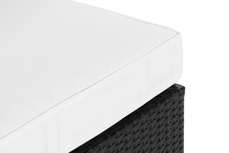 Bahamas Mittmodul utomhus i konstrotting - Svart / Vit - Utemöbler - Loungemöbler - Modulsoffa utomhus