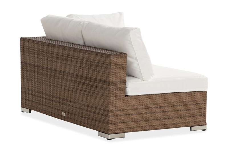 Bahamas Vänstermodul 140 cm - Sand Beige / Vita dynor - Utemöbler - Loungemöbler - Modulsoffa utomhus