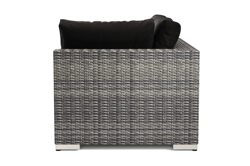 Bahamas Vänstermodul utomhus 140 cm i konstrotting - Grå - Utemöbler - Loungemöbler - Modulsoffa utomhus