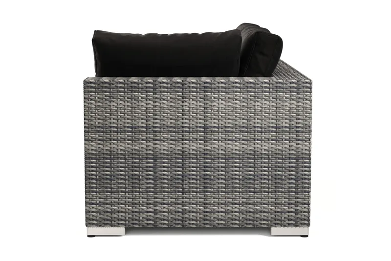 Bahamas Vänstermodul utomhus 140 cm i konstrotting - Grå - Utemöbler - Loungemöbler - Modulsoffa utomhus