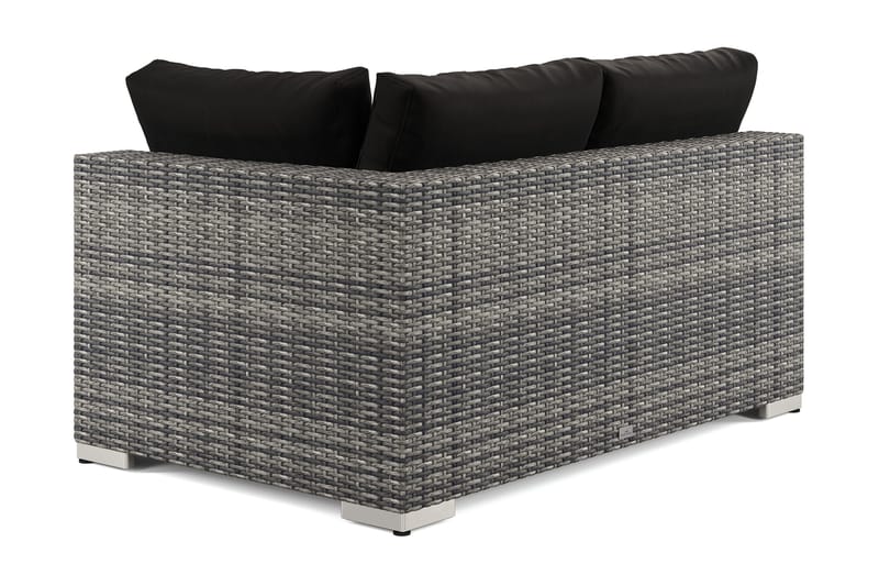 Bahamas Vänstermodul utomhus 140 cm i konstrotting - Grå - Utemöbler - Loungemöbler - Modulsoffa utomhus