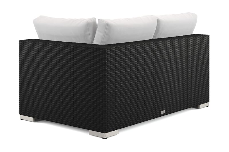 Bahamas Vänstermodul utomhus 140 cm i konstrotting - Svart - Utemöbler - Loungemöbler - Modulsoffa utomhus